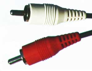 A pair of RCA plugs
